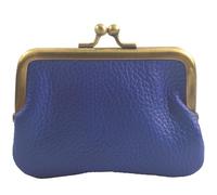 modamoda de P07 Women's Leather Purse Small Handmade in Italy, Signal blue, XS, Retro
