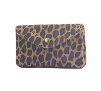modamoda de P11 Women's Leather Purse Medium Handmade in Italy, Leo Suede Cognac, M, small lightweight coin purse