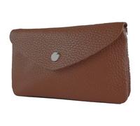 modamoda de P11 Women's Leather Wallet 16 x 10 cm Handmade in Italy, chocolate brown, M