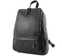 modamoda de T138 Women's Leather Backpack Handbag Handmade in Italy, Black2021, Medium