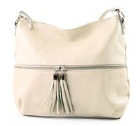 modamoda de - T159 - ital shoulder bag made of leather, color: cream2021
