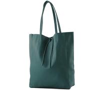 modamoda de - T163 - Ital. Shopper Large with leather inner pocket, color: petrol