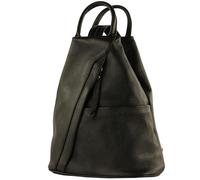modamoda de - T180 - ital Ladies backpack bag nappa leather, Colour:black