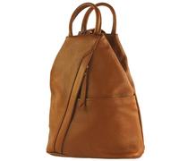 modamoda de - T180 - ital Ladies backpack bag nappa leather, Colour:cognac