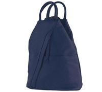 modamoda de - T180 - ital Ladies backpack bag nappa leather, Colour:Sapphire Blue