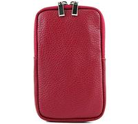 modamoda de - T197 - ital. Leder Umhänge- / Handytasche Klein, Colour:cherry