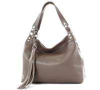 modamoda de - T201 - Italian Women's Shoulder Bag Made of Genuine Leather, Terra brown, Medium