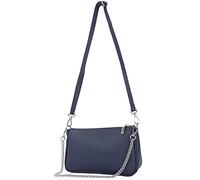 modamoda de - T237 - Small shoulder bag made of Italian leather, color: sapphire blue