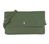 modamoda de - T257 - Genuine Leather Shoulder Bag Small Made in Italy, olive green, Small