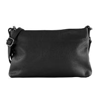 modamoda de - T258 - Women's Italian Leather Shoulder Bag, black, Medium