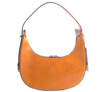 modamoda de T266 Women's Leather Vintage Half Moon Bag, 3 Models, Handmade in Italy, Model B - Camel/Brown, S-M