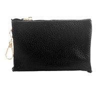 modamoda de Women's Leather Coin Purse, Key Case, Handmade in Italy, black, X-Small, Classic