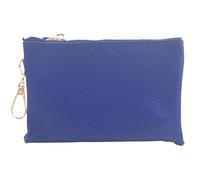 modamoda de Women's Leather Coin Purse, Key Case, Handmade in Italy, Signal blue, X-Small, Classic