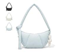 ModaZeal Women’s Quilted Crossbody Bag Small Puffer Shoulder Bag Dumpling Crossbody Purse Ladies Nylon Handbag Padded Crossbody Lightweight Waterproof Shoulder Purse with Charm for Daily Work Travel