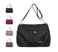 ModaZeal Women's Multi-Pocket Nylon Tote Water Resistant Crossbody Handbag