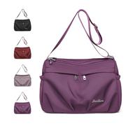 ModaZeal Women's Multi-Pocket Nylon Tote Water Resistant Crossbody Handbag