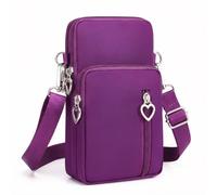 ModaZeal Women's Waterproof Phone Crossbody Nylon Small Shoulder Bag Wallet | Mobile Phone Bags for Women with Headphone Port, Multi-Pocket with Adjustable Strap, Heart Charm Arm Pouch for Daily Travel