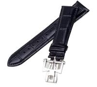 MODBAND 19mm 20mm 21mm 22mm Genuine Leather Watch Band For Vacheron Constantin Patrimony VC Men And Women Black Brown Cowhide Strap(Black Silver,21mm)