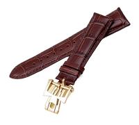 MODBAND 19mm 20mm 21mm 22mm Genuine Leather Watch Band For Vacheron Constantin Patrimony VC Men And Women Black Brown Cowhide Strap(Brown Gold,19mm)