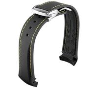 MODBAND 20mm 22mm Curved End Rubber Watch Band for Omega Seamaster Watch Straps with Folding Buckle Luxury Bracelets Silicone Watchbands(9,21mm)