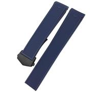 MODBAND 20mm 22mm Natural Rubber Watchband，For TAG Heuer Aquaracer 300 500 Diving Watch Strap Sports Silicone Wristband(Blue black,20mm(41mm Dial))