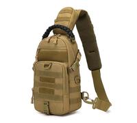 MODBAND Camping Chest Bag Tactical Backpack for Men Sport Shoulder Outdoor Hiking Climbing Cycling Fishing Travel MOLLE Sling Fanny Pack(Khaki)