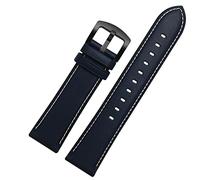 MODBAND For huawei watch2 pro Magic Classic Sport WatchBand 22mm Genuine Leather silicone straps Quick Release bands(Blue X white black)