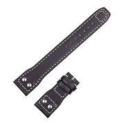 MODBAND For IWC Mark PILOT PORTUGIESER Watch Band 21mm 22mm Genuine Leather Watch Strap Bamboo Grain Rivets Watchbands Silver Buckle(Brown Flat,22mm)