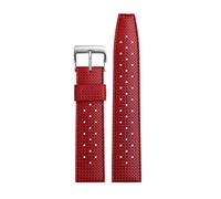 MODBAND Rubber Watchband For Seiko Canned SRPD73 Silicone Strap 22mm 20mm Waterproof And Breathable Bracelet Outdoor Sports Watchband(Red X silver,20mm)
