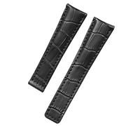 MODBAND Watch Strap Genuine Leather Bracelet 20mm 22mm For Tag Heuer Watchbands Men Wristwatches Band(Black,20mm Black Buckle)