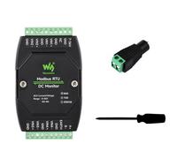 Modbus RTU DC Monitor 4CH, RS485 Voltage Current Power Meter, 16-bit High Precision, 36V & 8A Bidirectional Current, 7-36V Supply, DIN Rail Mount, Isolation/TVS/Fuse