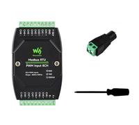 Modbus RTU PWM Input Module 8CH, Isolated RS485 8-Channel PWM Pulse Detector, Frequency & Duty Cycle Acquisition, 7-36V DC Input, DIN Rail Mount Case, TVS/Fuse Protection, LEDs