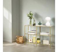 Modcraft 3-Tier Console Table with Tempered Glass Display Shelf