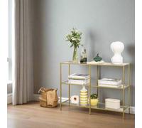 Modcraft 3-Tier Console Table With Tempered Glass Display Shelf