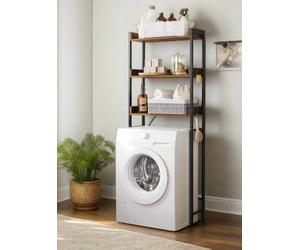 Modcraft 3-Tier Over-The-Toilet Storage Shelf - Rustic Brown| Industrial Bathroom Organizer