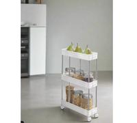 Modcraft 3-Tier Slim Storage Trolley With Wheels - Rolling Utility Cart For Kitchen, Bathroom