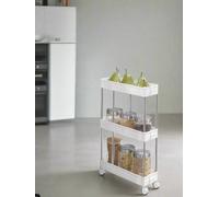 Modcraft 3-Tier Slim Storage Trolley with Wheels - Rolling Utility Cart for Kitchen, Bathroom