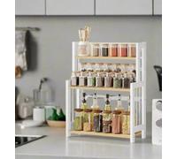 Modcraft 3 Tier Spice Rack Kitchen Countertop Storage Shelf Natural for Herbs