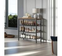 Modcraft 4-Tier Metal Shoe Rack With Adjustable Mesh Shelves