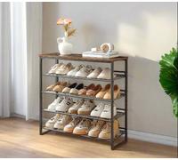 Modcraft 5-Tier Adjustable Shoe Rack - Shoe Organizer for Entryway