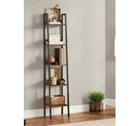 Modcraft 5 Tier Narrow Ladder Shelf Rustic Brown Modcraft Brown
