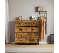 Modcraft 9-Drawer Fabric Chest of Drawers with Wooden Top