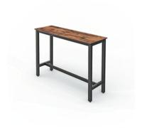 Modcraft Bar Table Desk, Industrial Style, 120X40X100 Cm, Vintage Brown And Black, Sturdy Metal Frame