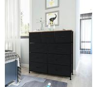 Modcraft Black Chest of Drawers with 9 Fabric Drawers