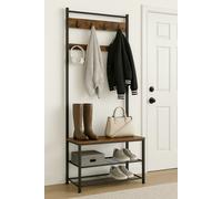 Modcraft Coat Rack with Shoe Storage Bench with Steel Frame
