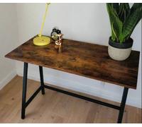 Modcraft Computer Desk - Industrial Writing Desk with Steel Frame Table for Home Office & Study