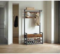 Modcraft Entryway Hall Tree with Shoe Bench & Storage in Brown | Size: Large Modcraft Brown Large