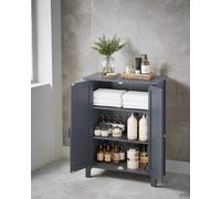 Modcraft Grey Bathroom Storage Cabinet - Freestanding Cupboard with 2 Adjustable Shelves Modcraft Grey