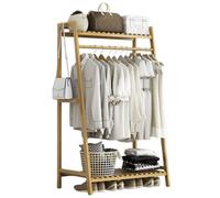Modcraft Heavy Duty Bamboo Clothes Rail And Wardrobe