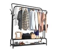 Modcraft Heavy Duty Freestanding Double Rail Clothes Rack - Black or White | Size: Large Modcraft Black Large